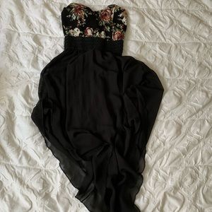 Black Floral Cocktail Dress